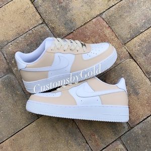 Cream Nike Custom Air Force 1